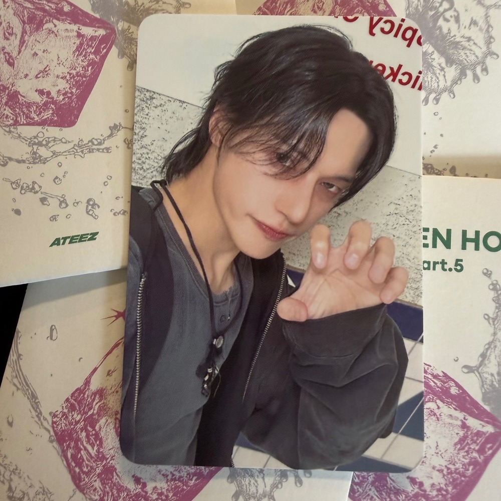 ATEEZ WOOYOUNG Golden Hour Part 5 Pop Up Random Trading Card Photocard
